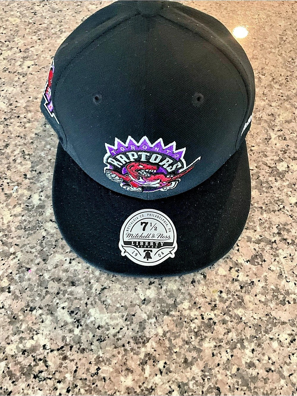Mitchell & Ness Toronto Raptors NBA Liberty Fitted Hat Black & Purple 7 1/2 Like